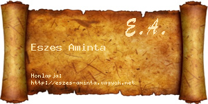 Eszes Aminta névjegykártya